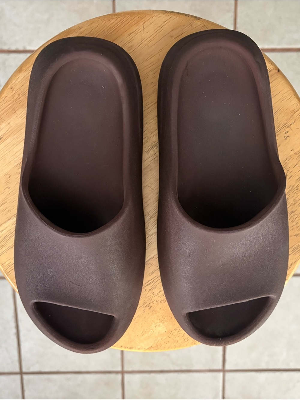 Brown Yeezy Slides